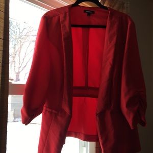 Red business casual blazer